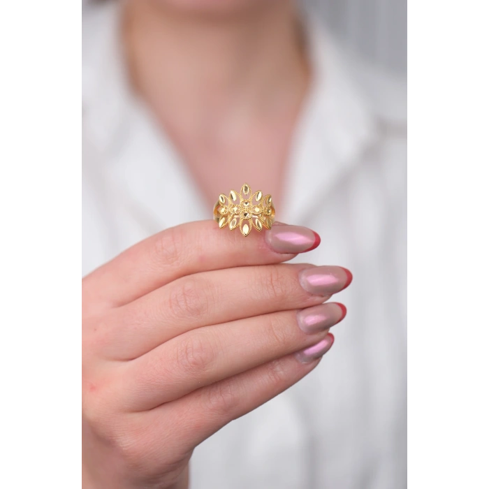 14 Ayar Altın Fantezi Desenli Yüzük 659