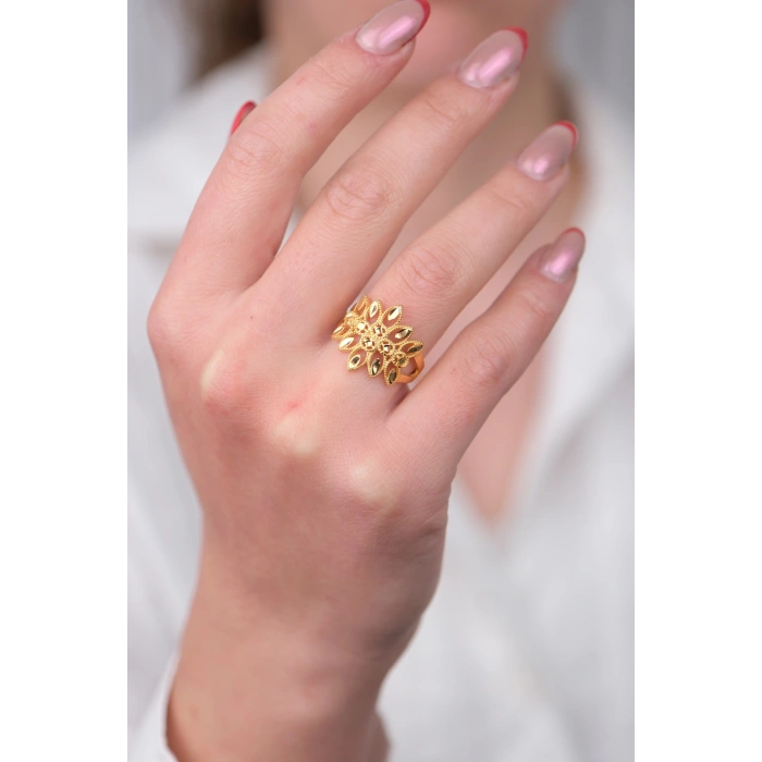 14 Ayar Altın Fantezi Desenli Yüzük 659