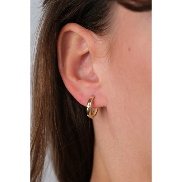 14 Ayar Altın Halka küpe 455