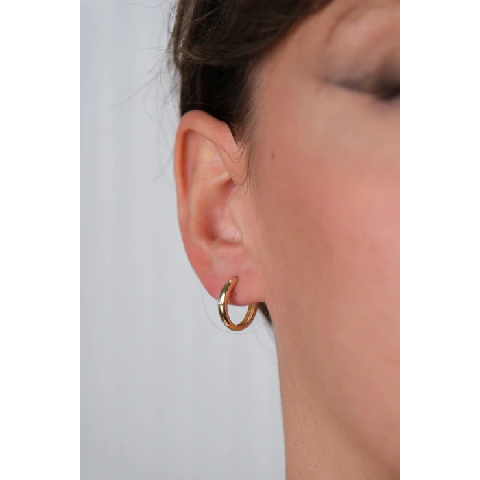 14 Ayar Altın Halka küpe 455