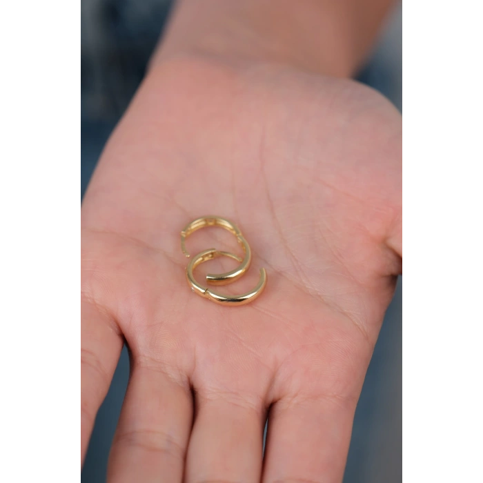 14 Ayar Altın Halka küpe 455