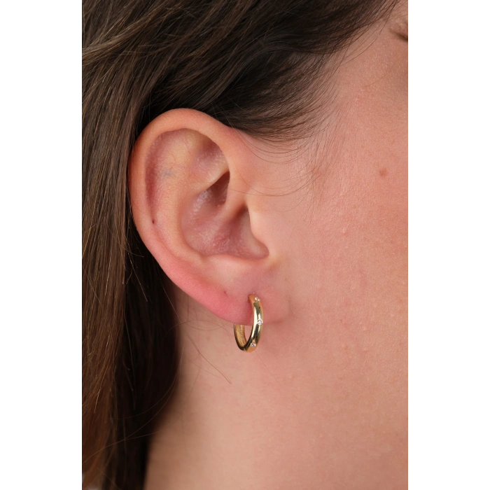 14 Ayar Altın Halka küpe 455