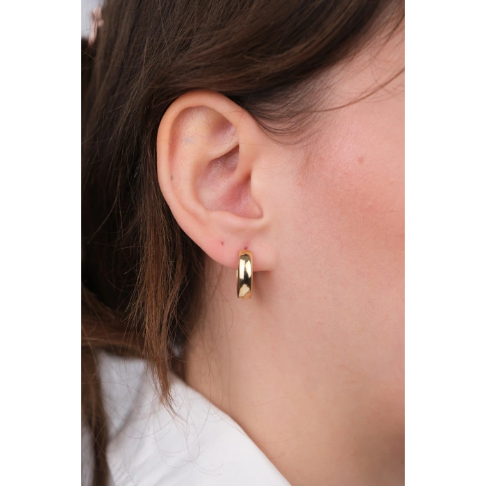 14 Ayar Altın Halka Küpe 577