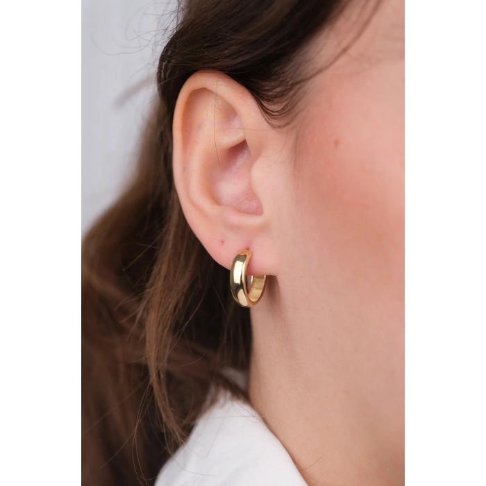 14 Ayar Altın Halka Küpe 577