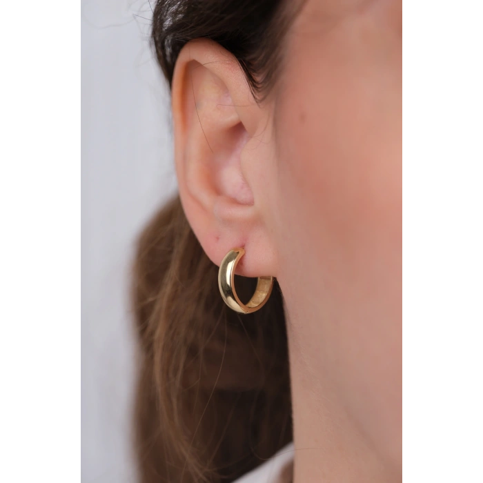 14 Ayar Altın Halka Küpe 577