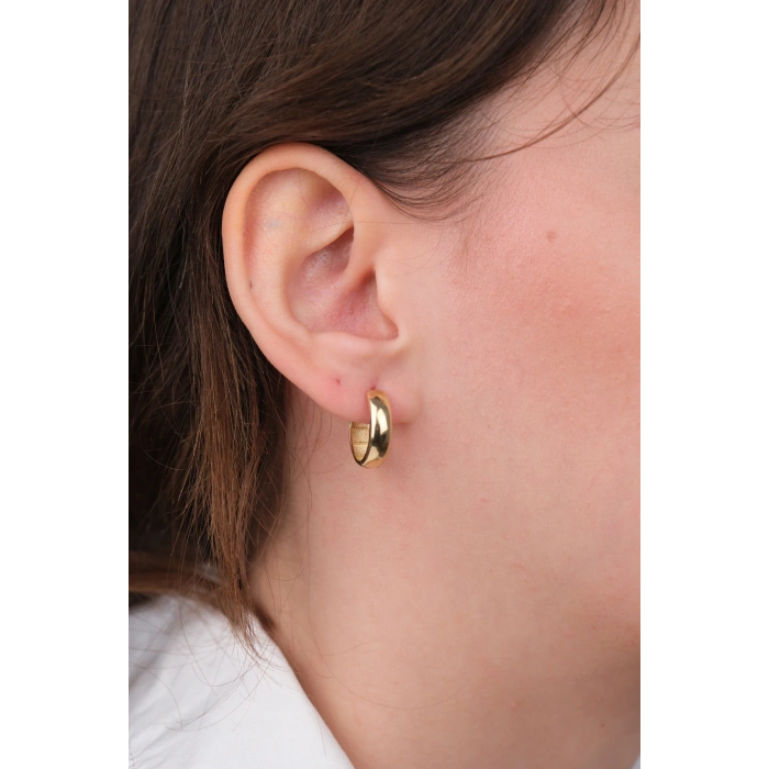 14 Ayar Altın Halka Küpe 577