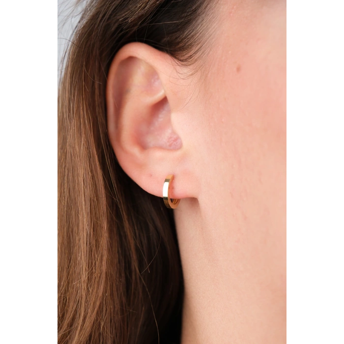 14 Ayar Altın Halka Küpe 755