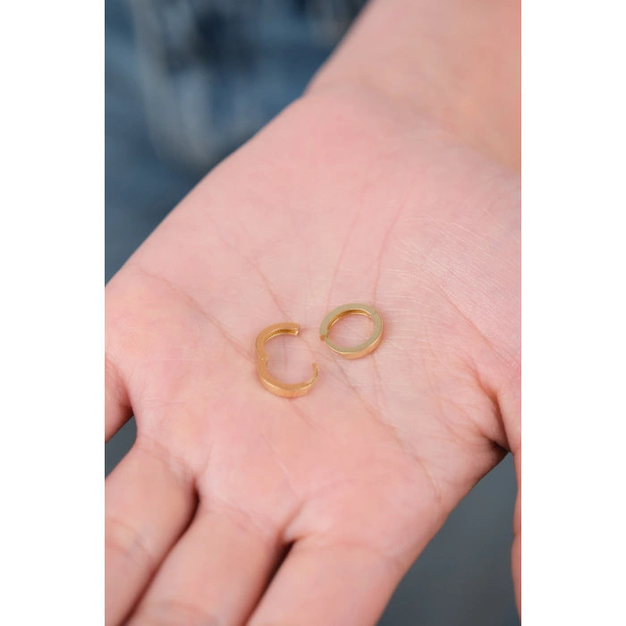 14 Ayar Altın Halka Küpe 755