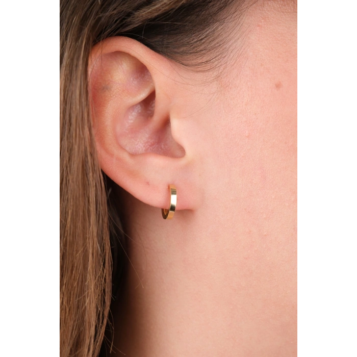 14 Ayar Altın Halka Küpe 755