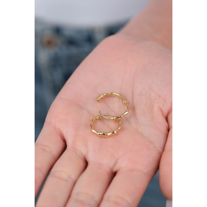 14 Ayar Altın Halka Küpe 817