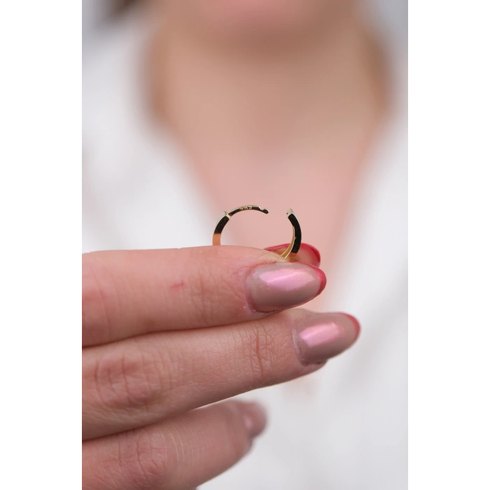 14 Ayar Altın Halka Küpe 857