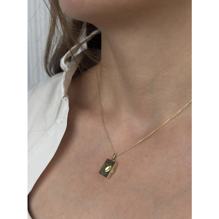 14 Ayar Altın Kalpli Kolye 871