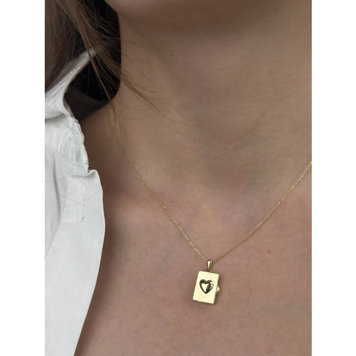 14 Ayar Altın Kalpli Kolye 871