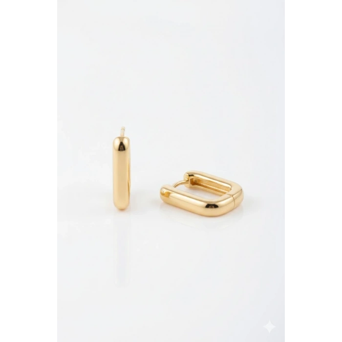 14 Ayar Altın Kare Küpe 1126