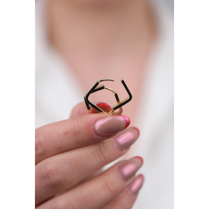 14 Ayar Altın Kare Küpe 1130