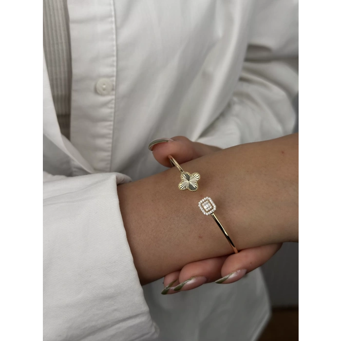 14 Ayar Altın Kelepçe Bileklik 129