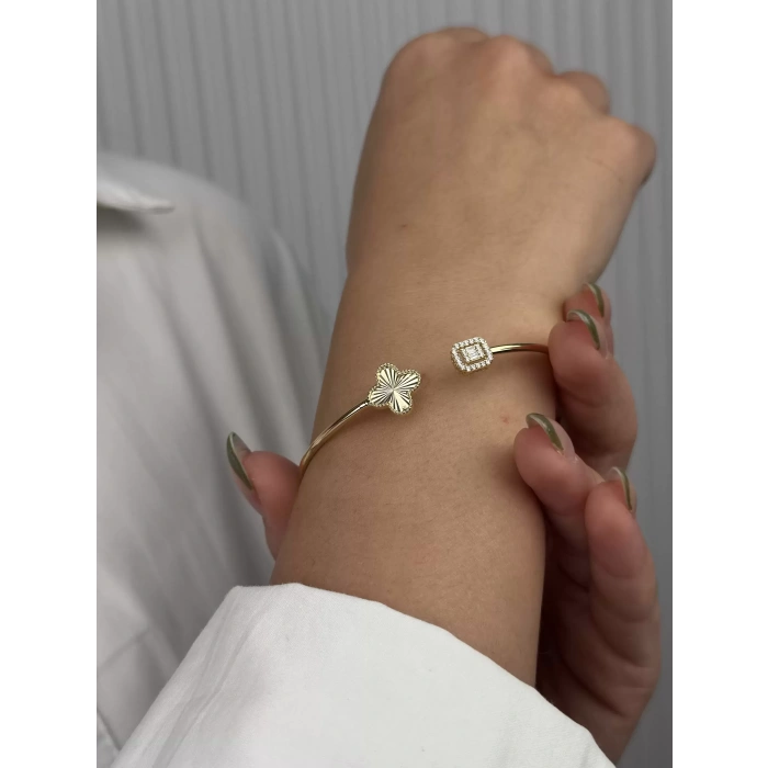 14 Ayar Altın Kelepçe Bileklik 129