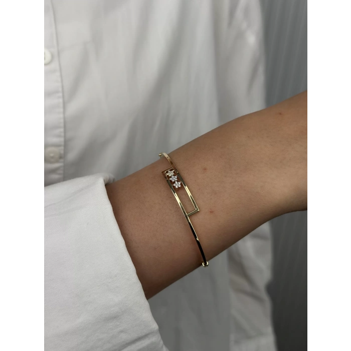 14 Ayar Altın Kelepçe Bileklik 134