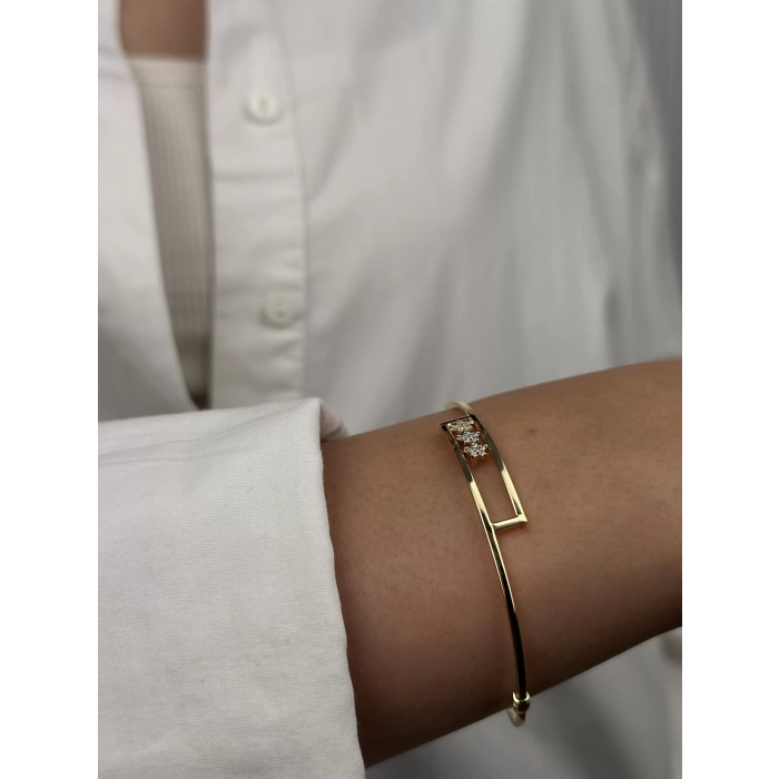 14 Ayar Altın Kelepçe Bileklik 134