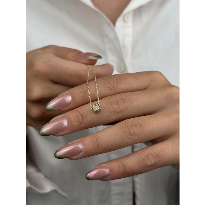 14 Ayar Altın Küp Kolye 632