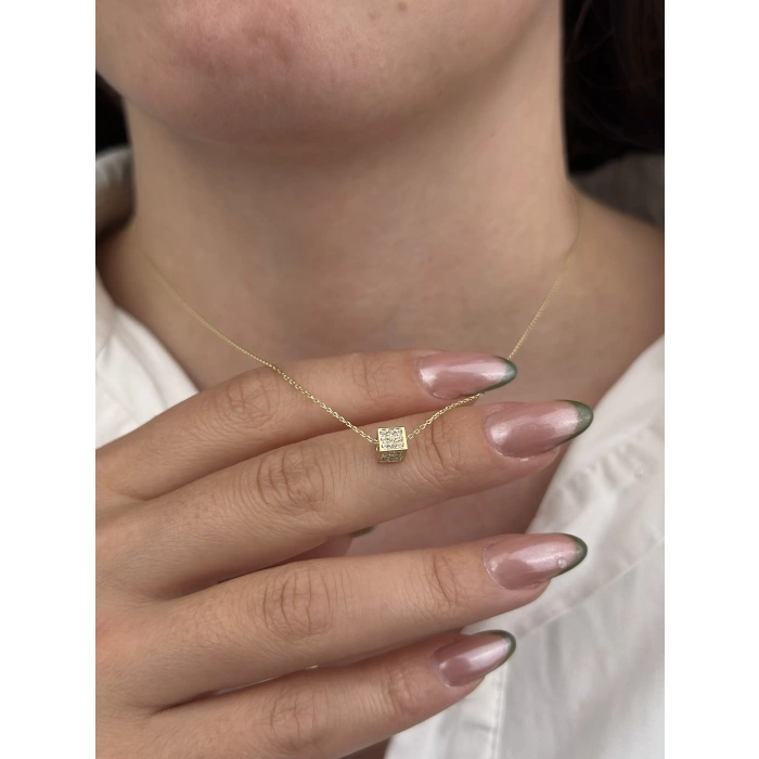 14 Ayar Altın Küp Kolye 632