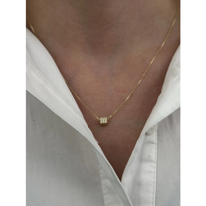 14 Ayar Altın Küp Kolye 632