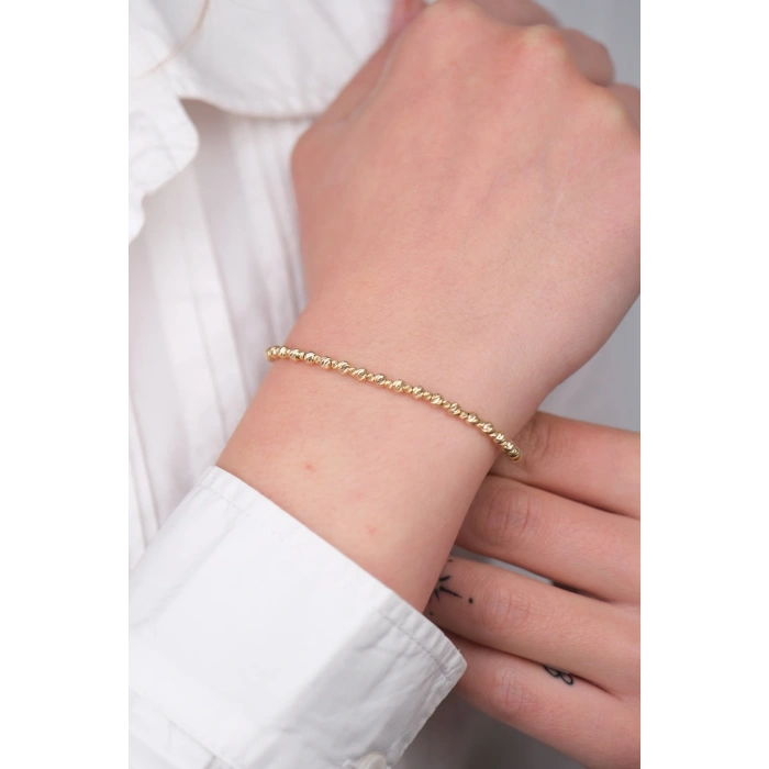 14 Ayar Altın Mini Dorikalı Bileklik 1056
