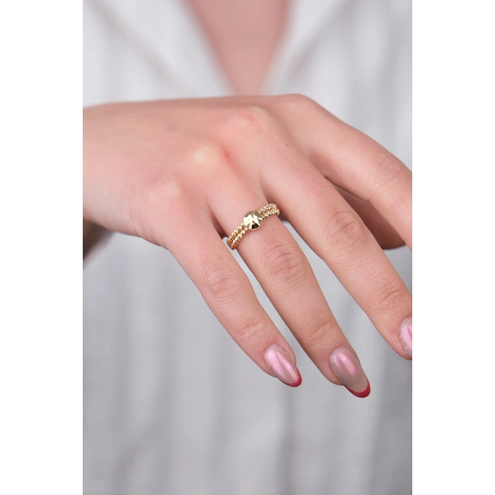 14 Ayar Altın Mini Dorikalı Yüzük 556