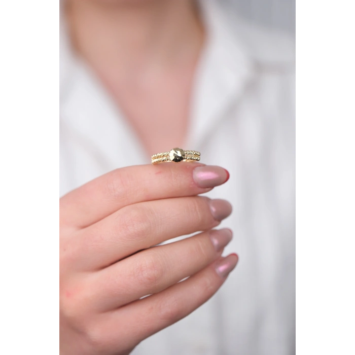 14 Ayar Altın Mini Dorikalı Yüzük 556