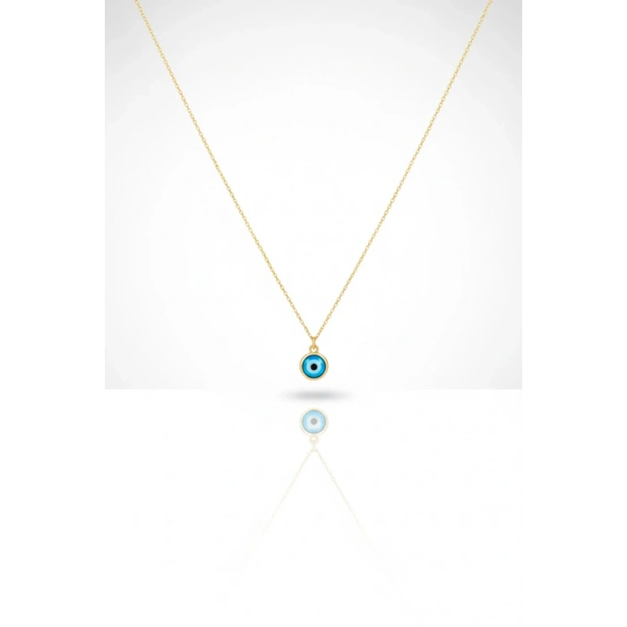 14 Ayar Altın Minimal Göz Nazar Boncuğu 912