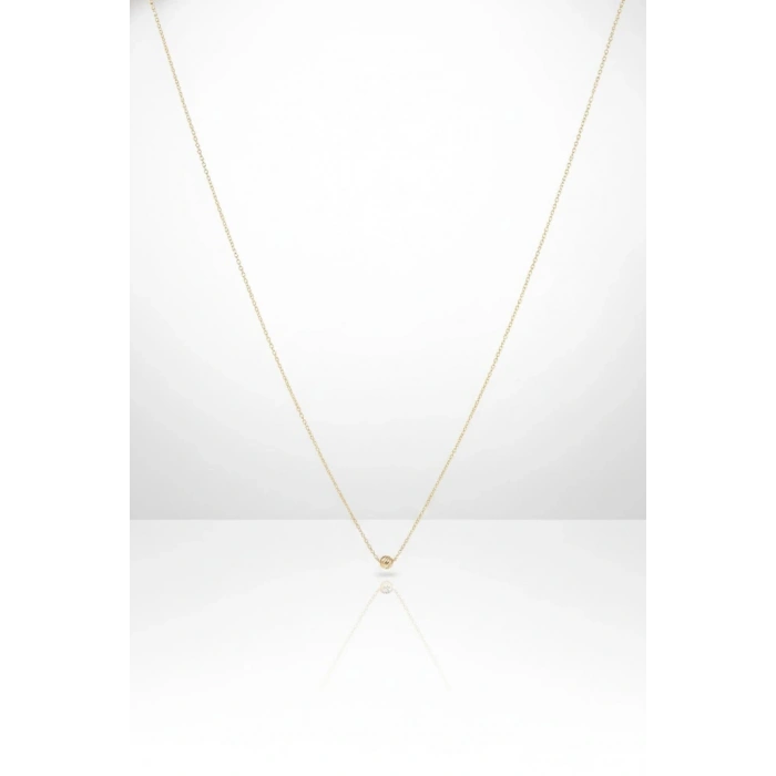 14 Ayar Altın Minimal Hediyelik Dorikalı Kolye 916