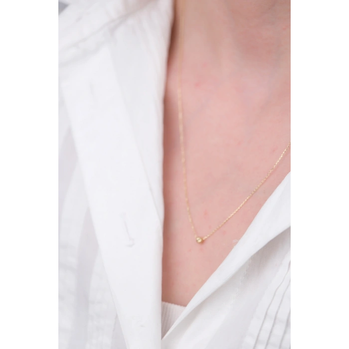 14 Ayar Altın Minimal Hediyelik Dorikalı Kolye 916