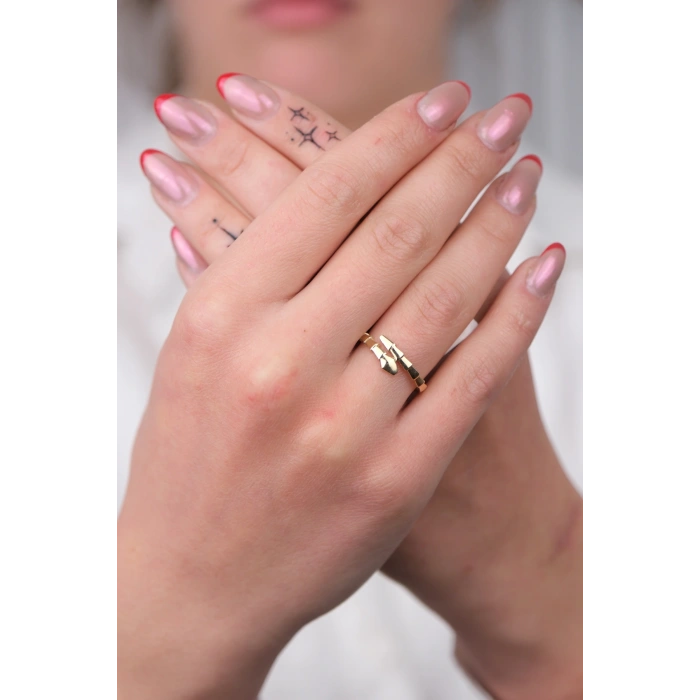 14 Ayar Altın Minimal Hediyelik Yüzük 1001