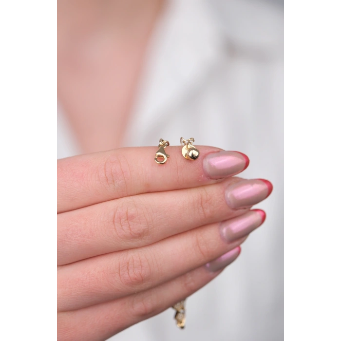 14 Ayar Altın Minimal Taşlı Üçgen Şekilli Bileklik 1071