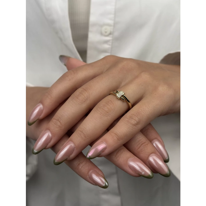 14 Ayar Altın Ortası Taşlı Yüzük 960