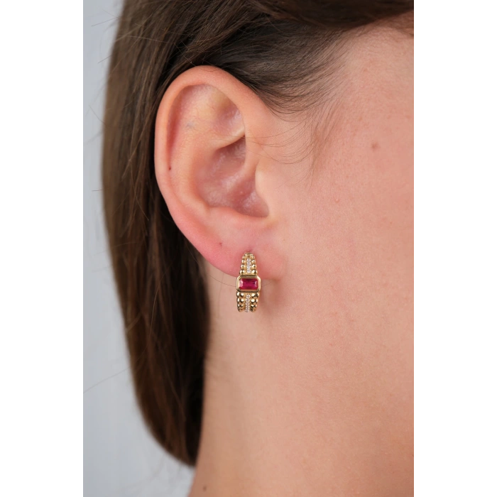 14 Ayar Altın Pembe Küpe 225