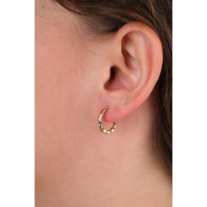 14 Ayar Altın Şekilli Küpe 789