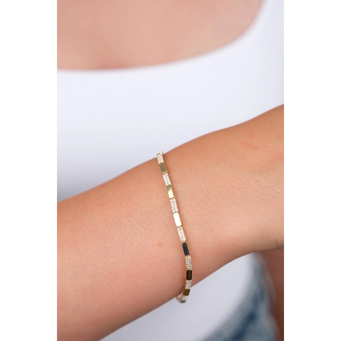 14 Ayar Altın Taşlı Bileklik 994