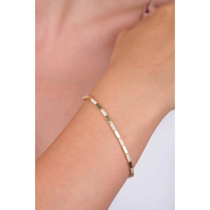 14 Ayar Altın Taşlı Bileklik 994