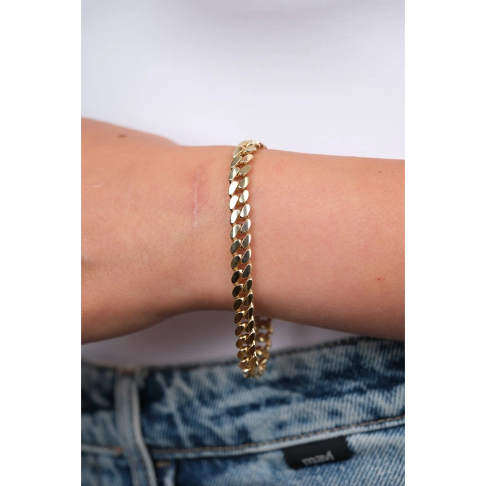 14 Ayar Altın Taşlı Gurmet Zincir 829