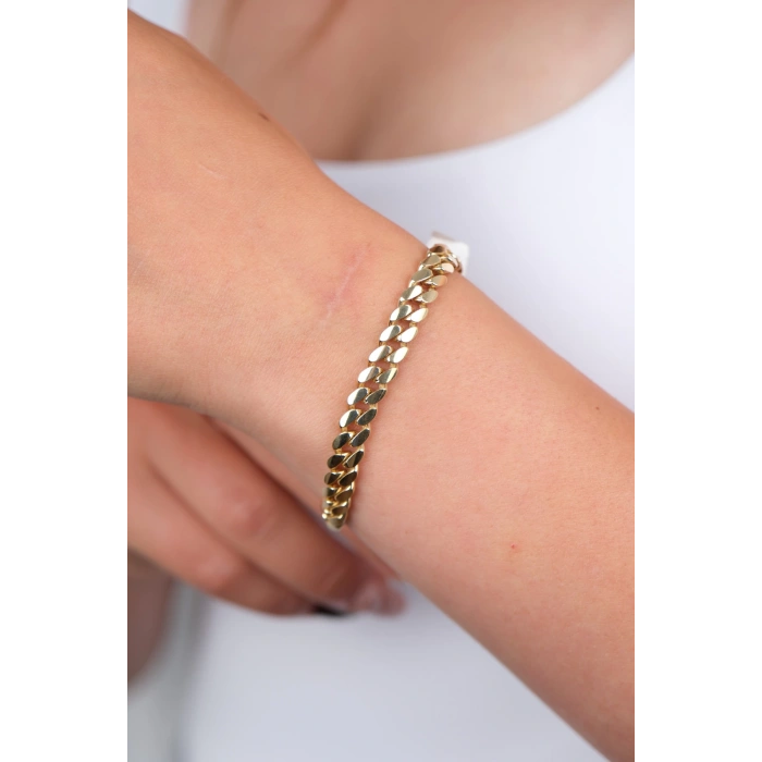 14 Ayar Altın Taşlı Gurmet Zincir 829