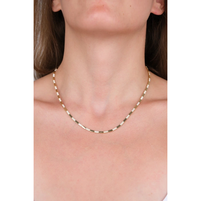 14 Ayar Altın Taşlı Kolye 836