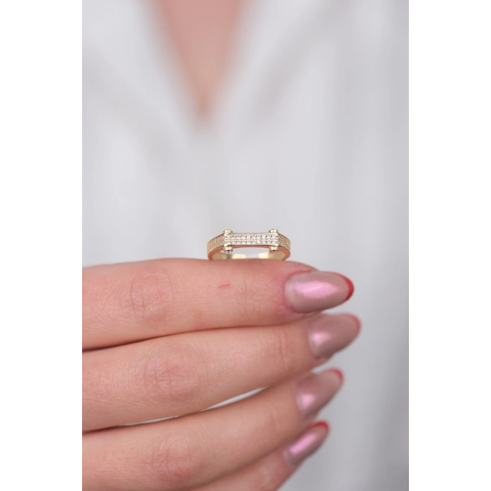 14 Ayar Altın Taşlı Yüzük 1013