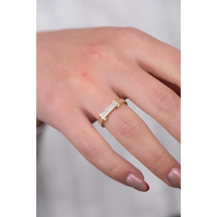 14 Ayar Altın Taşlı Yüzük 1013