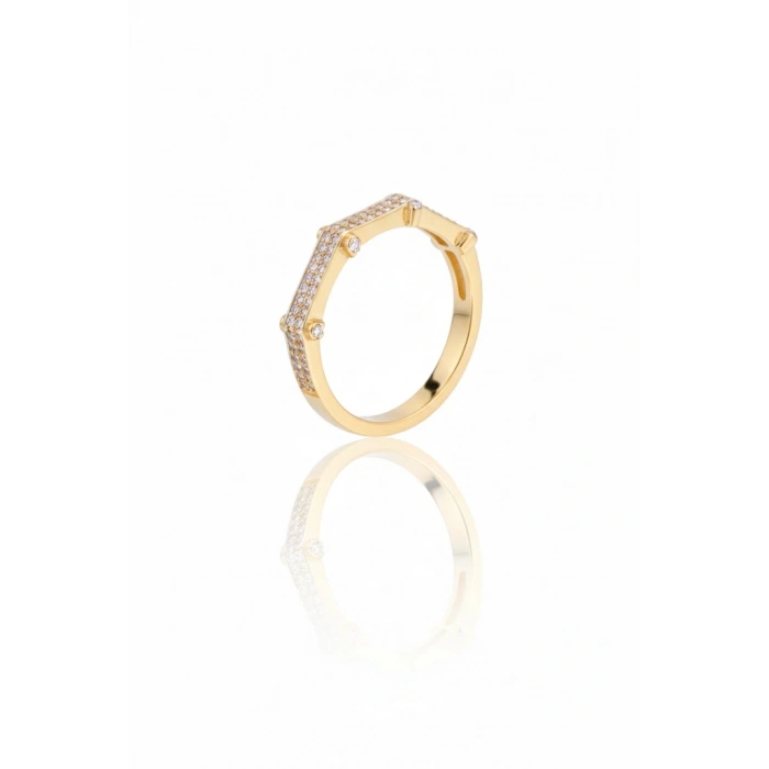 14 Ayar Altın Taşlı Yüzük 1013