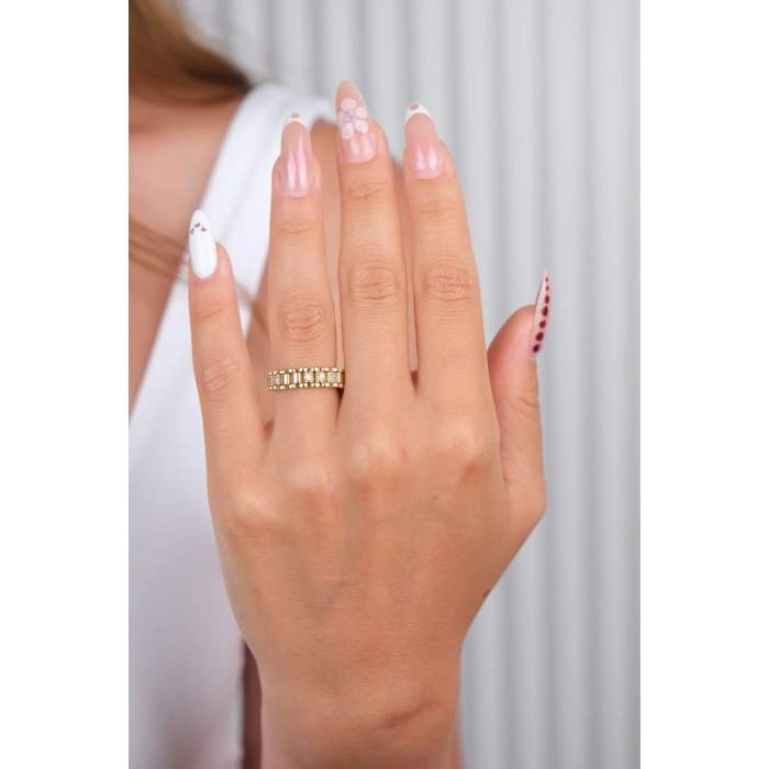 14 Ayar Altın Taşlı Yüzük 910