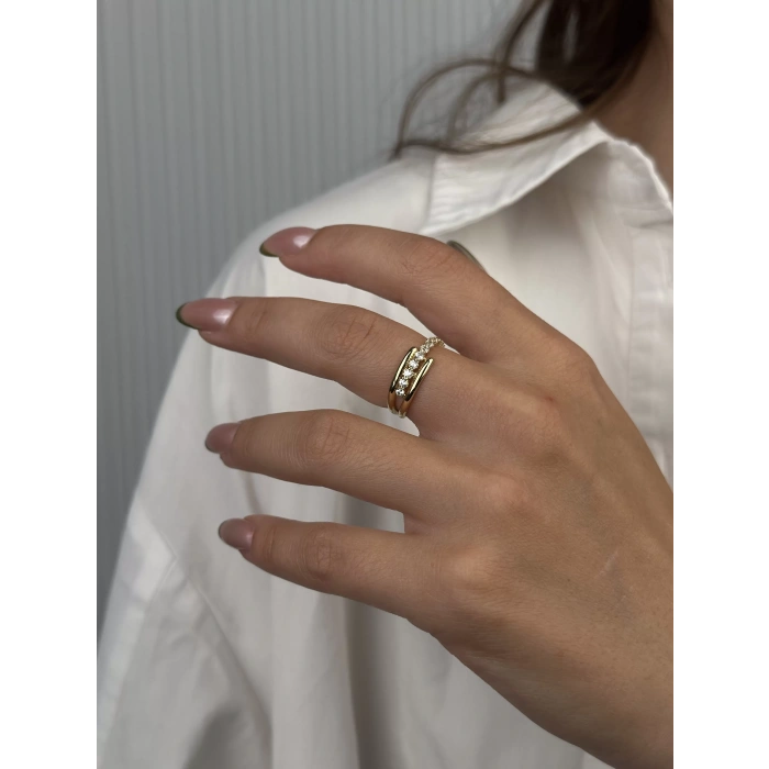 14 Ayar Altın Taşlı Yüzük 970