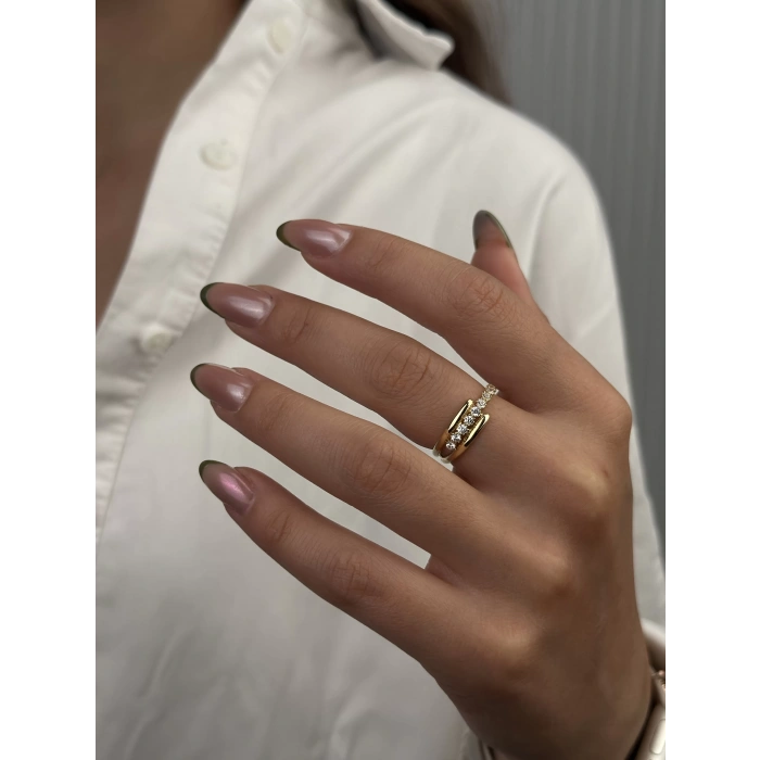 14 Ayar Altın Taşlı Yüzük 970