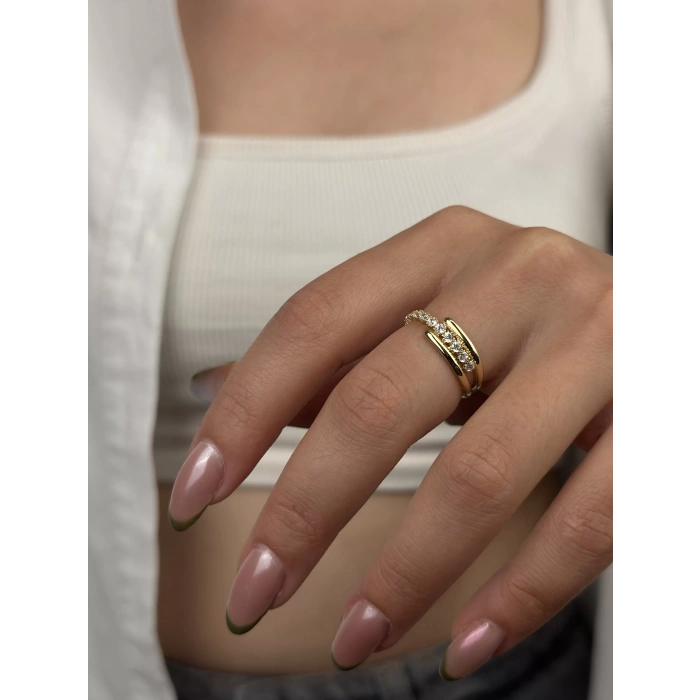 14 Ayar Altın Taşlı Yüzük 970