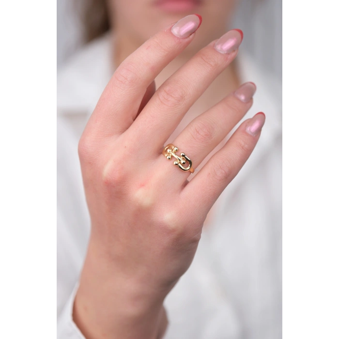 14 Ayar Altın Topcuk Ataç Yüzük 985